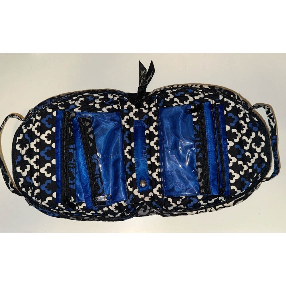 Vera Bradley  Canterbury Cobalt Travel Jewelry Organizer Bag Retired - Picture 2 of 4